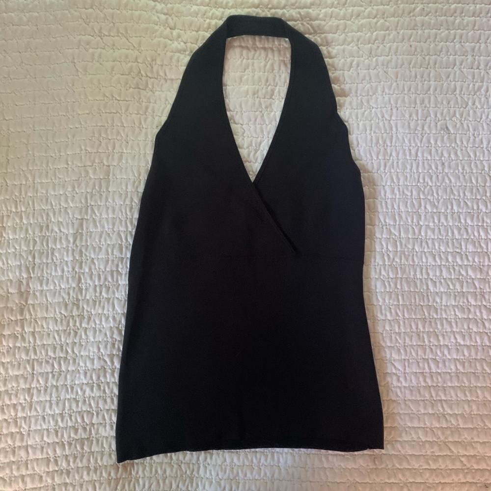 Black halter tank top